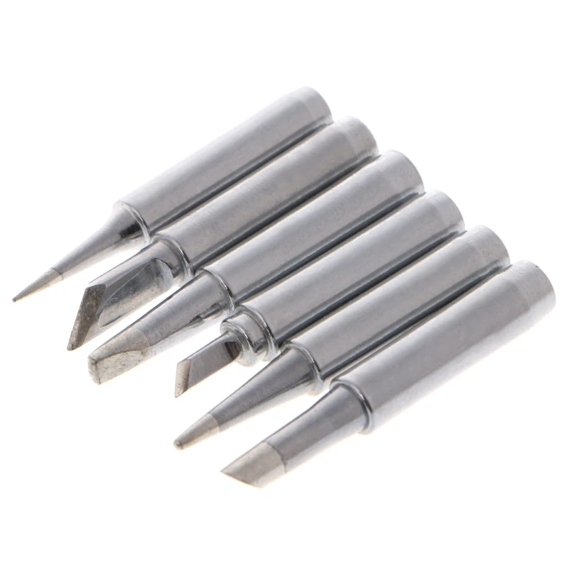 

BENGU 6 Pcs Lead-Free Soldering Solder Iron Tips 900M-T For Hakko 936 SAIKE 909D 852 936d