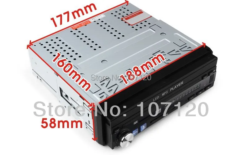 Car Audio MP5 плеер с 7-дюймовым выдвижным экраном HD RMVB Поддержка заднего вида USB/SD