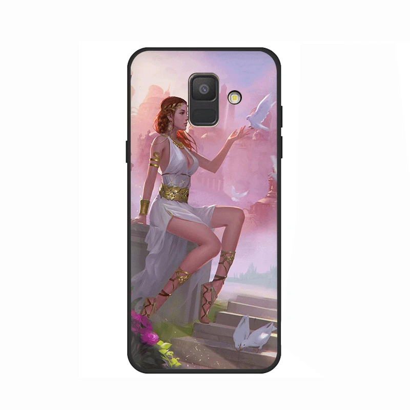 Черный ангел "selenada Мягкий силиконовый чехол для телефона для samsung Galaxy A3 A5 A6 плюс A7 A8 A9 A10 A30 A40 A50 A70 J6 - Цвет: B9