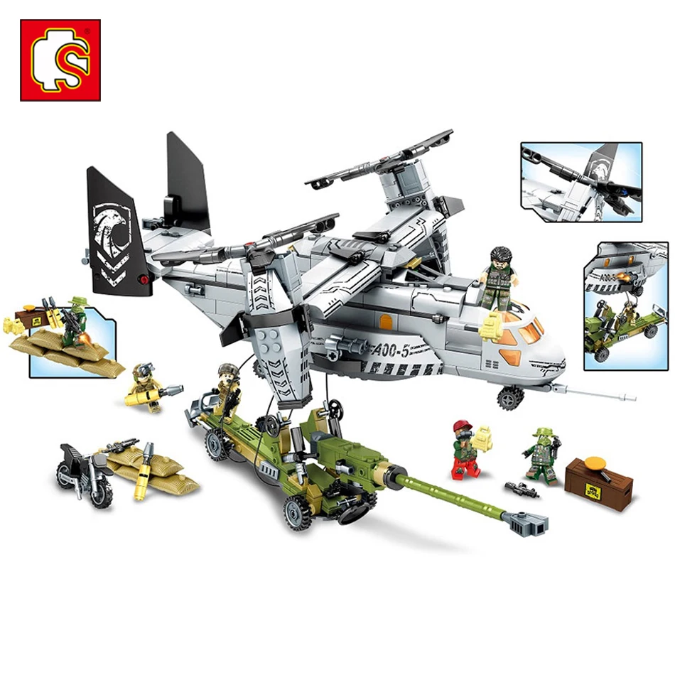 Sembo блок вертолет совместим с legos wars военные строительные блоки наборы армейские