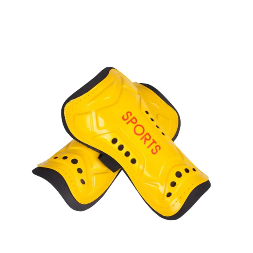 Yellow 2 шт футбольные щитки для голени, футбольные пластины с ремешком, дышащие защитные щитки для ног для детей и взрослых - Цвет: Yellow