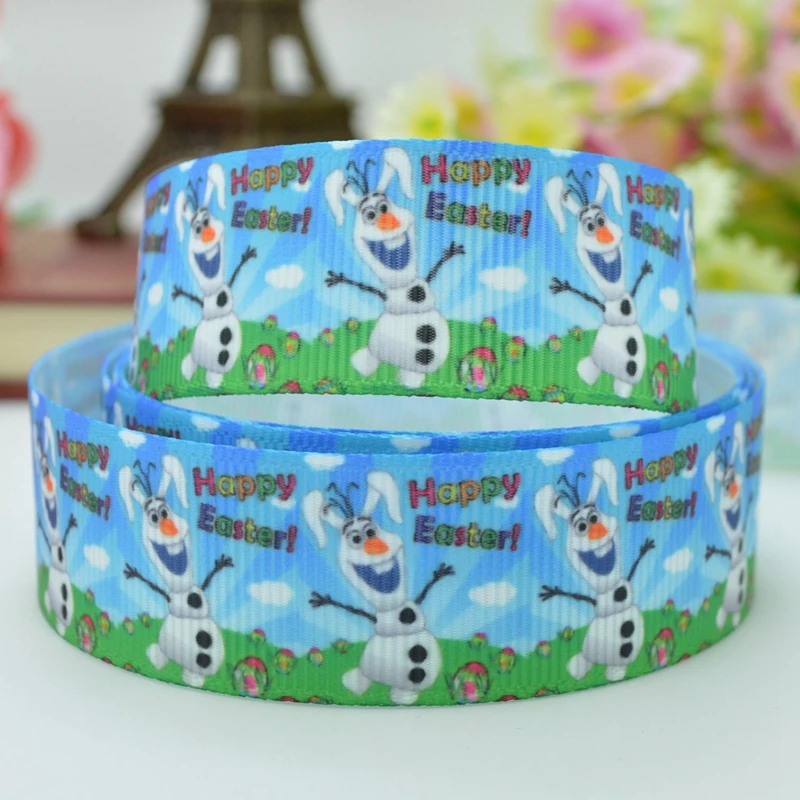 DUWES 7/8 &quot22 мм 2 5 10 20 50 ярдов Пасхальный кролик сова печатная grosgrain лента бант для