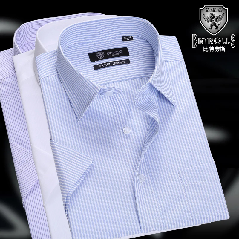2016 new men's short sleeve shirt business casual shirts non-iron cotton | Мужская одежда