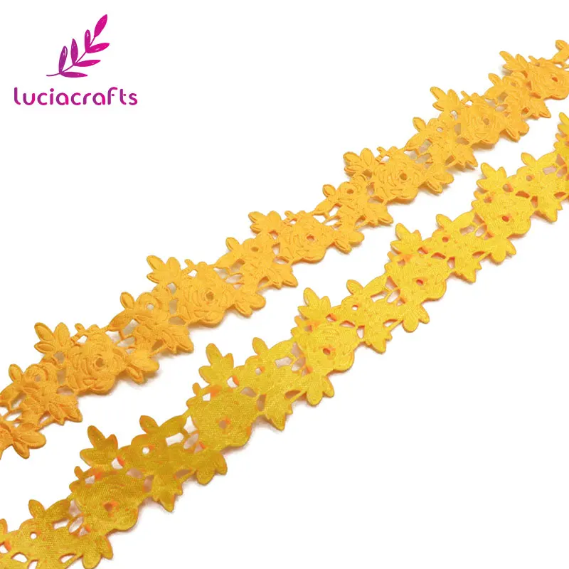 Lucia crafts 23 мм разноцветный вариант Цветочная лента Швейное Ремесло кружевная отделка украшение DIY швейное украшение 2y/лот P0608