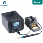 Паяльная станция QUICK TS1200A BGA светодиодный светодиодным дисплеем и одним паяльным наконечником для ремонта материнской платы телефона