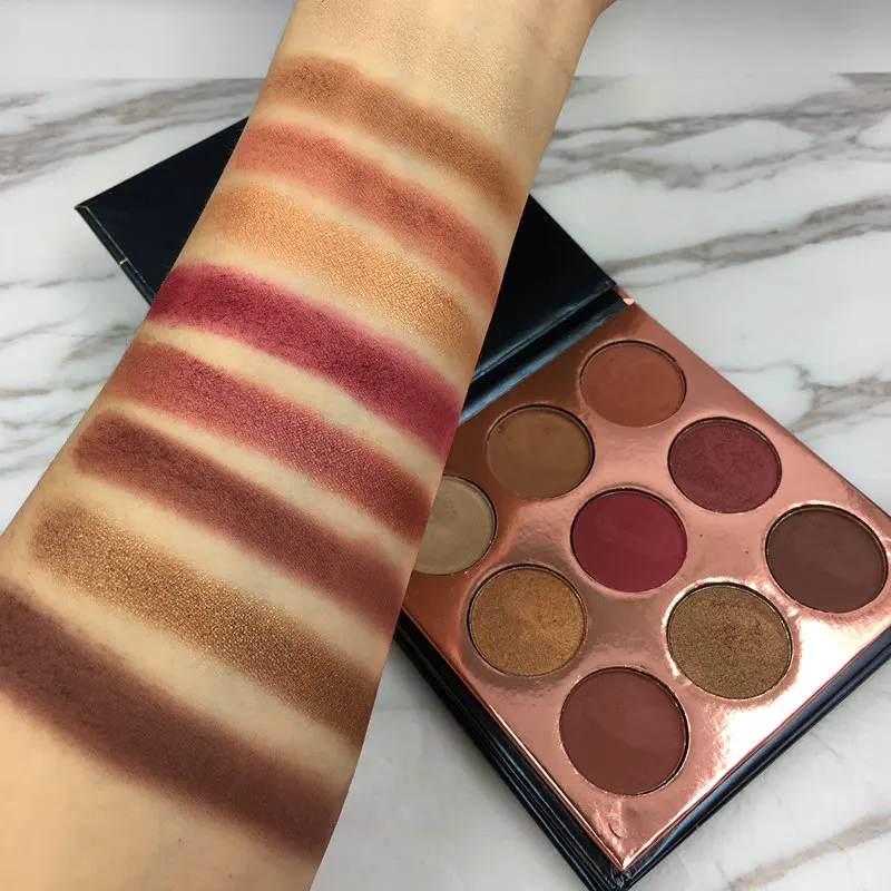 Тени для век BEAUTY GLAZED 9 видов цветов стойкие тени профессиональные бордовые
