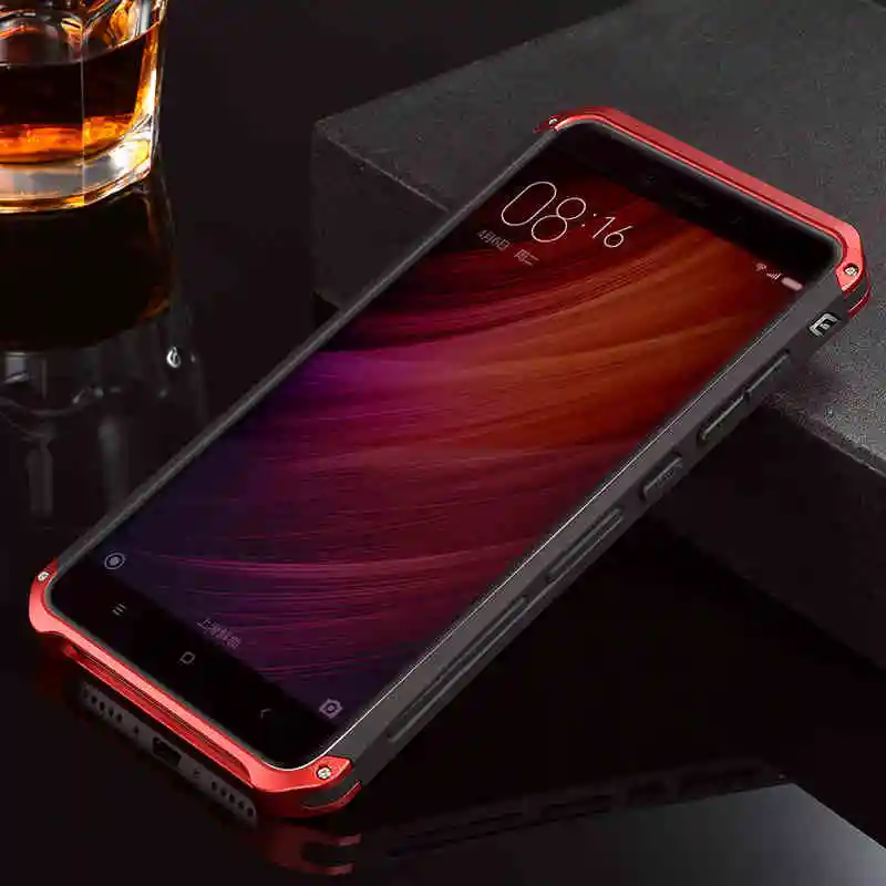Текстурированная антиосенняя Металлическая Рамка ПК задняя пластина для Xiaomi Redmi Note 4X Note4 Глобальный алюминиевый сплав Мобильный бампер чехол Note 4 крышка
