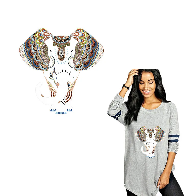 Термоклейкие нашивки с милым животным слоном стирающиеся наклейки для