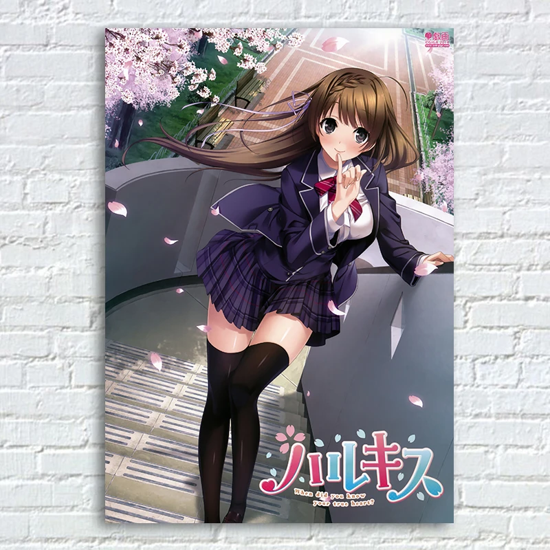 Haru Kiss плакат, видео игры постеры художественные принты аниме девушка Amane Hyoudou настенный Декор для дома комнаты японская манга шелковая картина