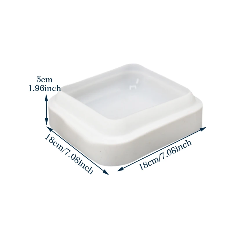 Белая силиконовая форма для торта квадратная в форме драгоценного камня