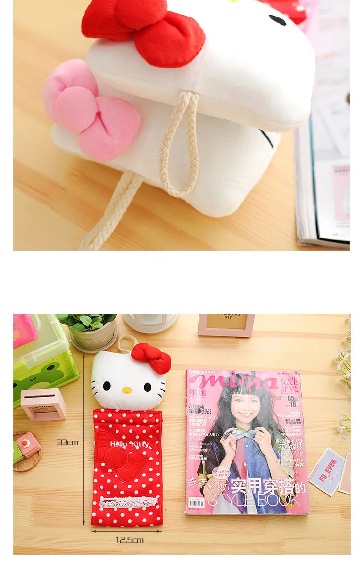 Мультяшная посылка для дома и ванной комнаты hello kitty, оригинальная коробка для салфеток, полотенец, салфеток, бумажная сумка для туалета, подвесная сумка