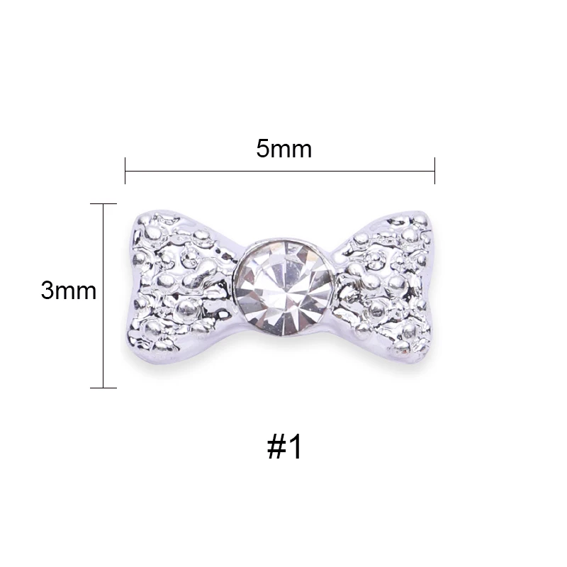 Pattern 1 3D дизайн ногтей Стразы для ногтей Подвески DIY 3D Маникюр Украшение галстук Бабочка Сплав драгоценные камни полые бабочка блеск ломтики - Цвет: Pattern 1