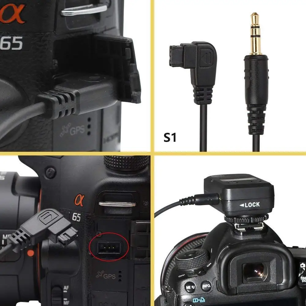 Кабель для соединения затвора камеры с разъемом 3 5 мм Sony a450 a500 a550 a560 a580 a700 a850 a900 A37