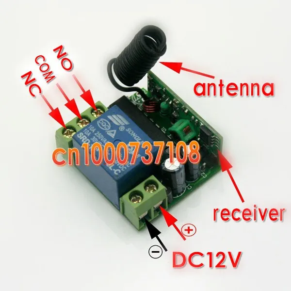 50M Keyless Entery Door Lock Remote Control System DC12V 1CH Receiver&Transmitter Latched ON OFF Factory Sell Free shipping |