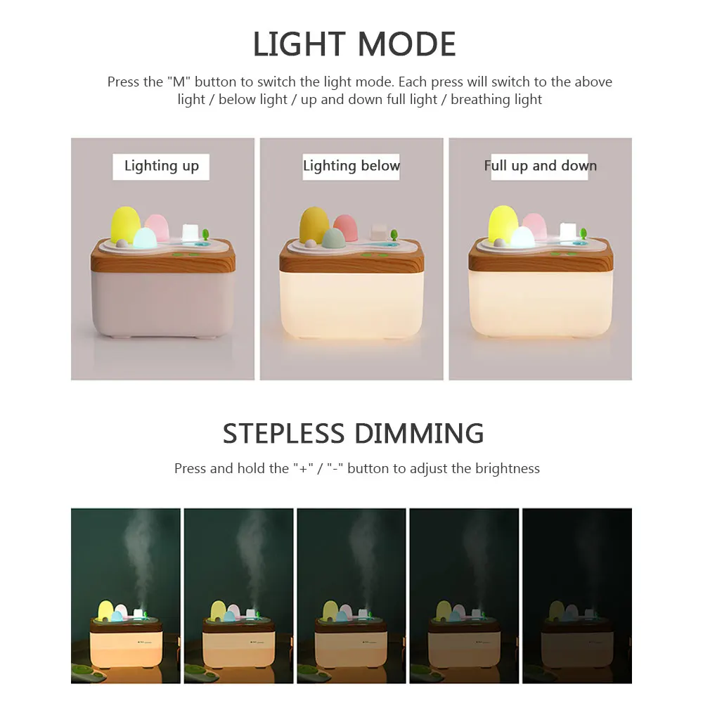 Ультразвуковой распылитель эфирного масла 420 мл Светодиодный увлажнитель