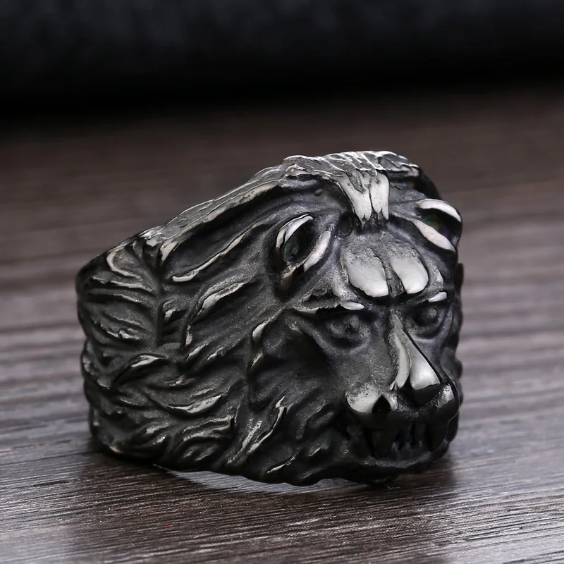Модное кольцо SKA кольца для мужчин Anelli Lion Carve 316L из нержавеющей стали подарок