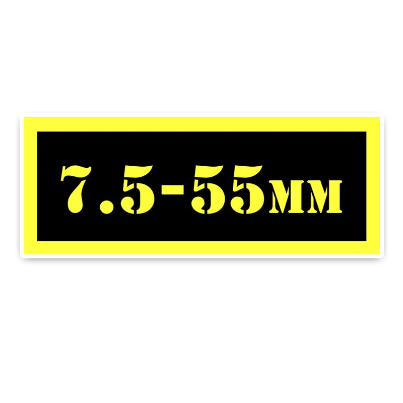 

YJZT 19.5CM*7.5CM For High Quality 7.5-55mm Ammo Car Sticker Decals PVC 5-0096