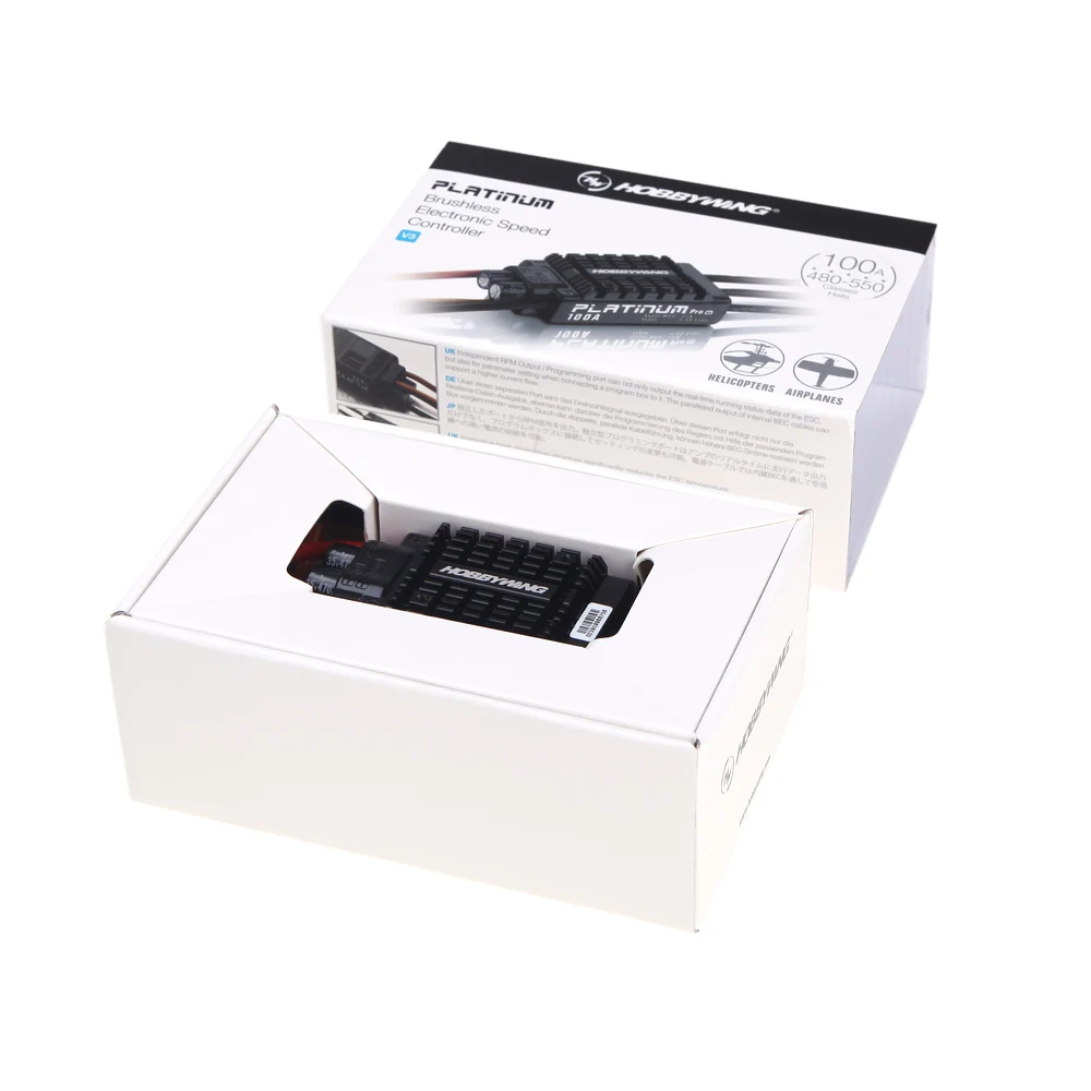 1 шт. оригинальный HOBBYWING Платиновый 100A V3 высокой производительности ESC для TREX 550 600