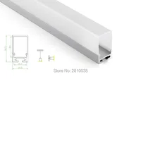 50 X 2M Sets/Lot Al6063 aluminum profile for led stripes and deep diffused cover U type led profile channel for wall recessed