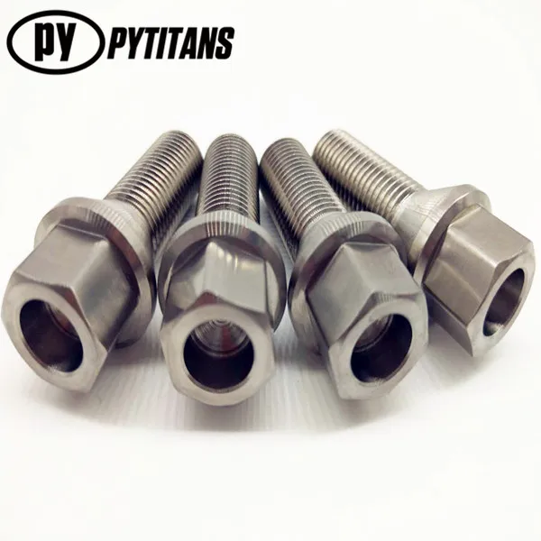 Pytitans бренд Gr5 титановые Колесные гайки M14* 1,25 M14* 1,5 Красочные Титановые Болты 20 шт для продажи цена со скидкой