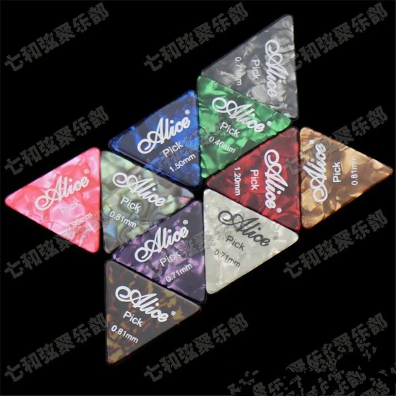 Гитарные аксессуары 20 шт. смешанные цвета большой треугольный целлюлоид|picks