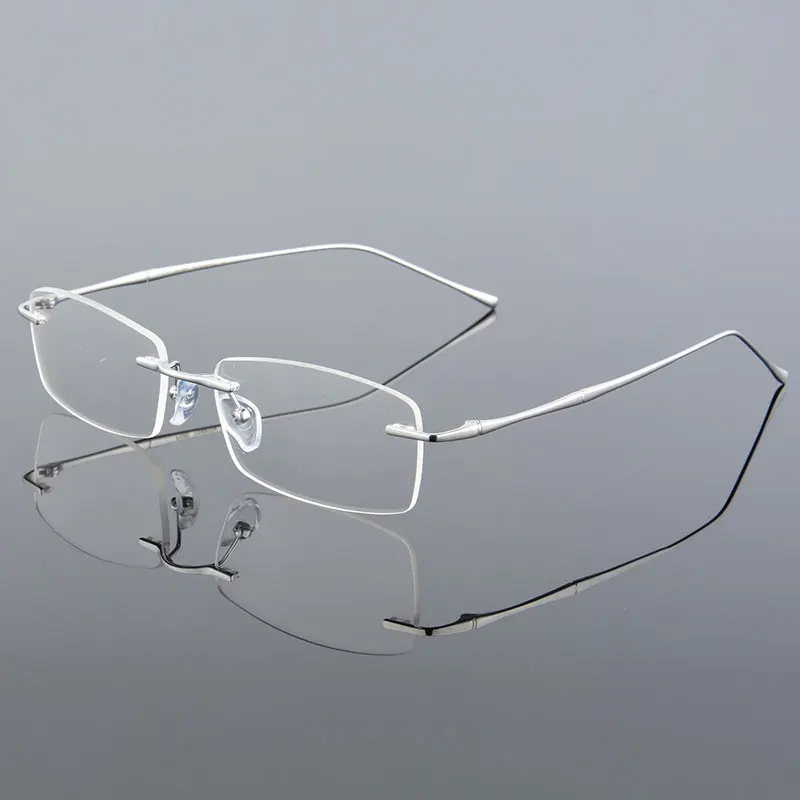 Фото Reven Jate 632 Rimless Men Eyeglasses Frame Optical Prescription Glasses for Man Eyewear Fashion Rimless Spectacles №3