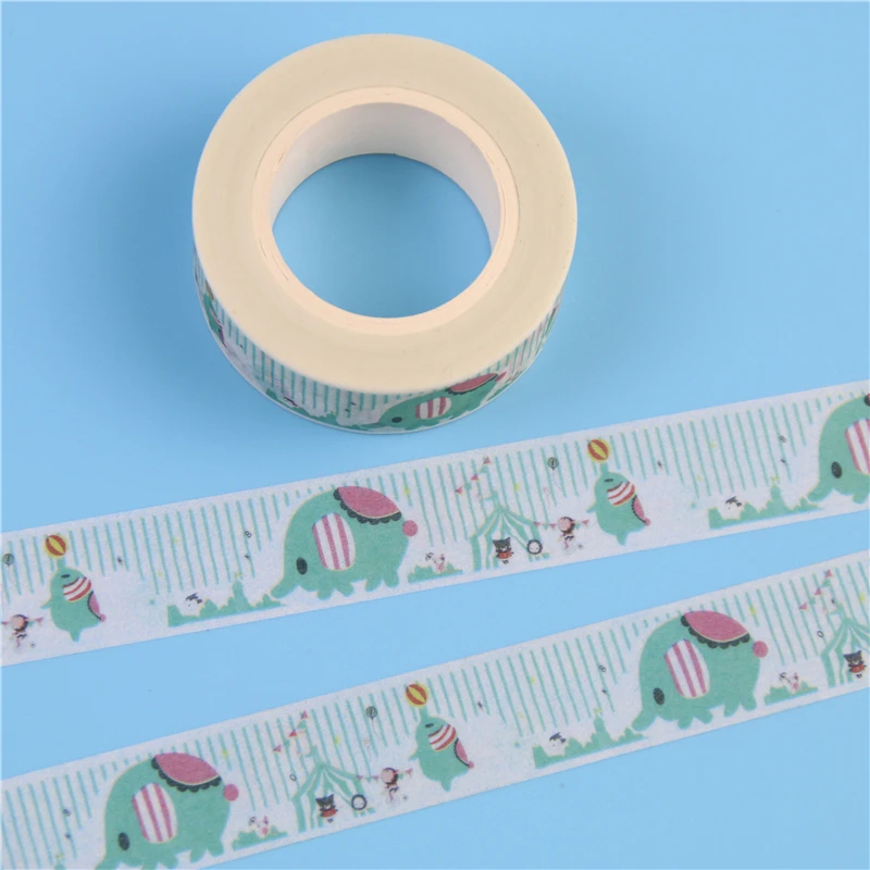 1 шт. Новый Diy милый мультяшный слон васи клейкая лента бумага для скрапбукинга