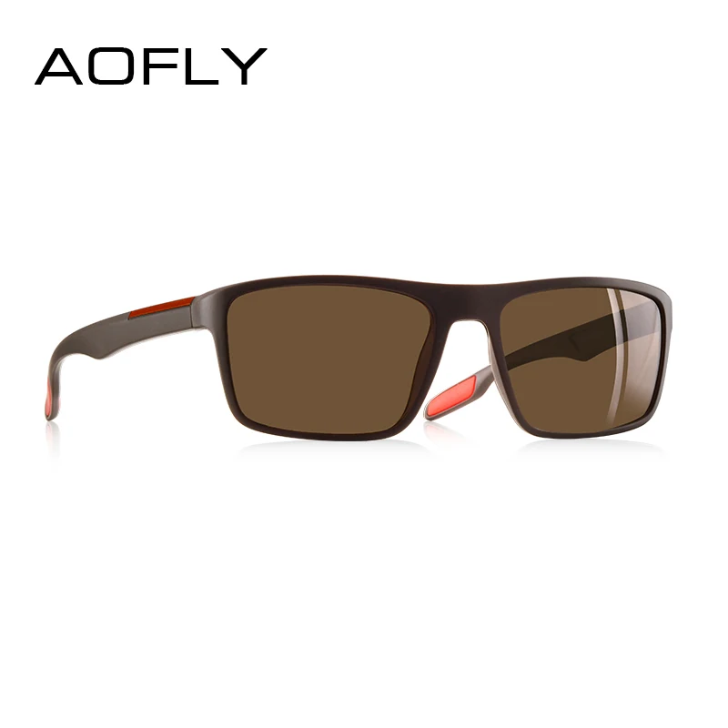 C3Brown AOFLY, модные поляризационные солнцезащитные очки для мужчин и женщин, роскошные брендовые дизайнерские Винтажные Солнцезащитные очки для вождения, мужские очки, ультралегкие, UV400 - Цвет линз: C3Brown