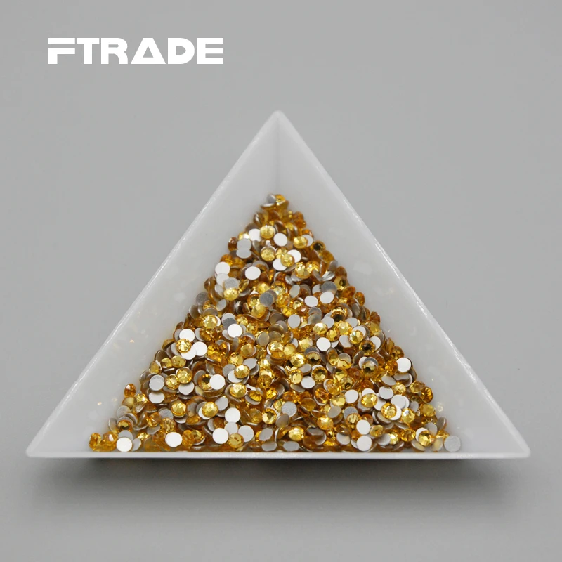 Стразы для ногтевого дизайна цветные 3D с плоской задней стороной без горячей