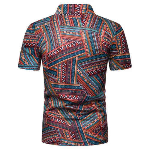 Стильная распродажа мужские Гавайские стильные рубашки с коротким рукавом и