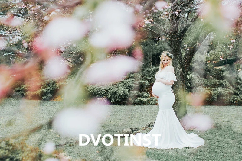 Dvotinst женское платье для фотосессии платья беременных мягкое с открытыми плечами