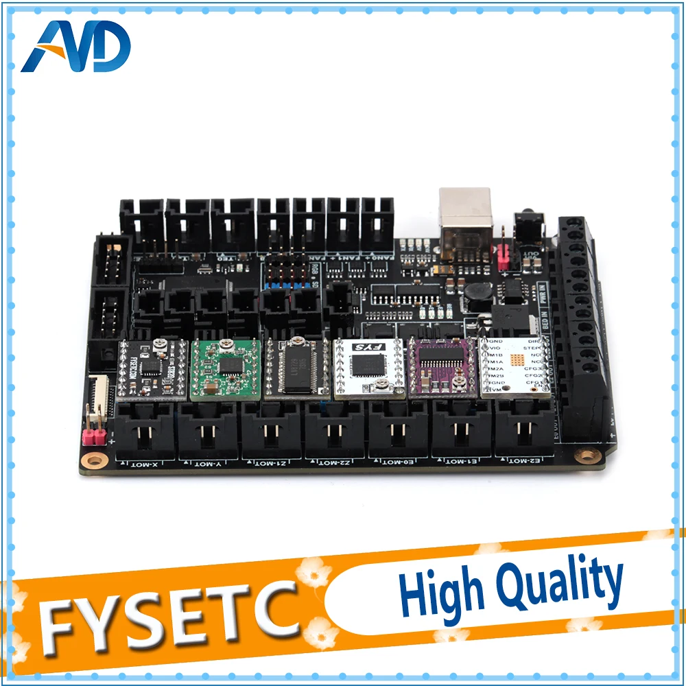 Материнская плата FYSETC F6 V1.3 + 6 шт. TMC2100/TMC2208v1.2/TMC2130v1.2/DRV8825/S109/A4988/ST820 VS SKR V1.3|Детали и