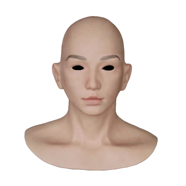 comprar (SF-N16) Festa Fancydress Travestir Masquerade Cosplay Rosto Realista Silicone Fêmea Cabeça Cheia Máscara Para O Dia Das Bruxas Desgaste