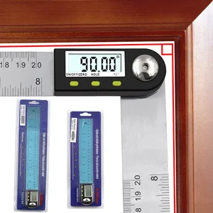 Цифровой угломер 0-200 мм 0-300 мм, 0-360 градусов, из нержавеющей стали, с ЖК-дисплеем, транспортир линейка гониометра