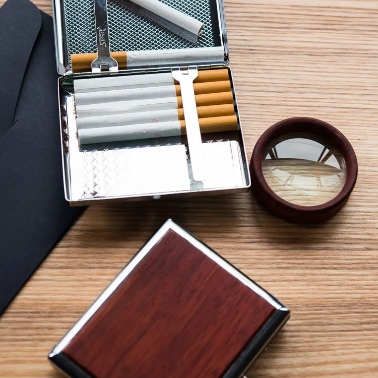 Коробка для сигарет из редкого дерева Ультратонкий Футляр твердой древесины