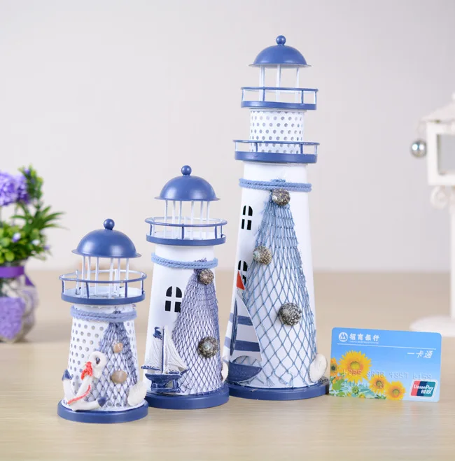 1 шт. домашний винтажный Железный смоляный Маяк для дома подсвечник держатель