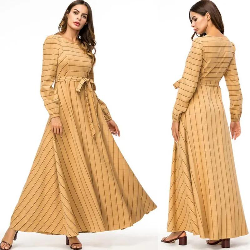 Vestido 2019 плед абайя Кафтан Дубай Турция исламский арабский мусульманское платье