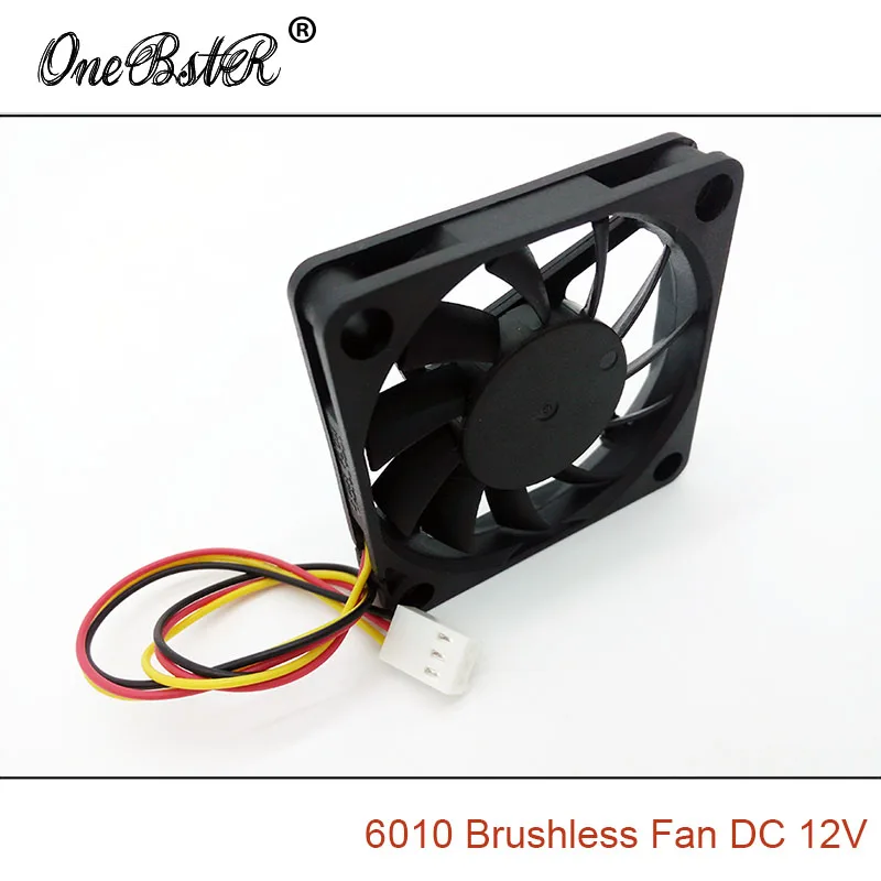 6010 бесщеточный вентилятор DC12V 0.16A 60X60X10mm истинный 3 PIN маленький источник питания 6