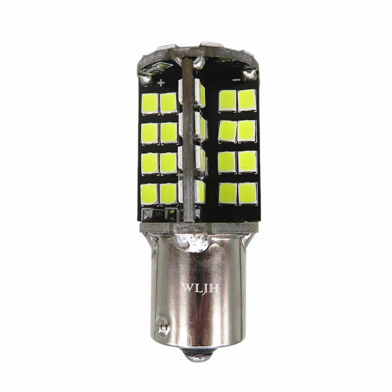 Светодиодные лампы WLJH 2x Canbus P21W LED 1156 BA15S автомобильные s 2835 SMD фонарь заднего хода