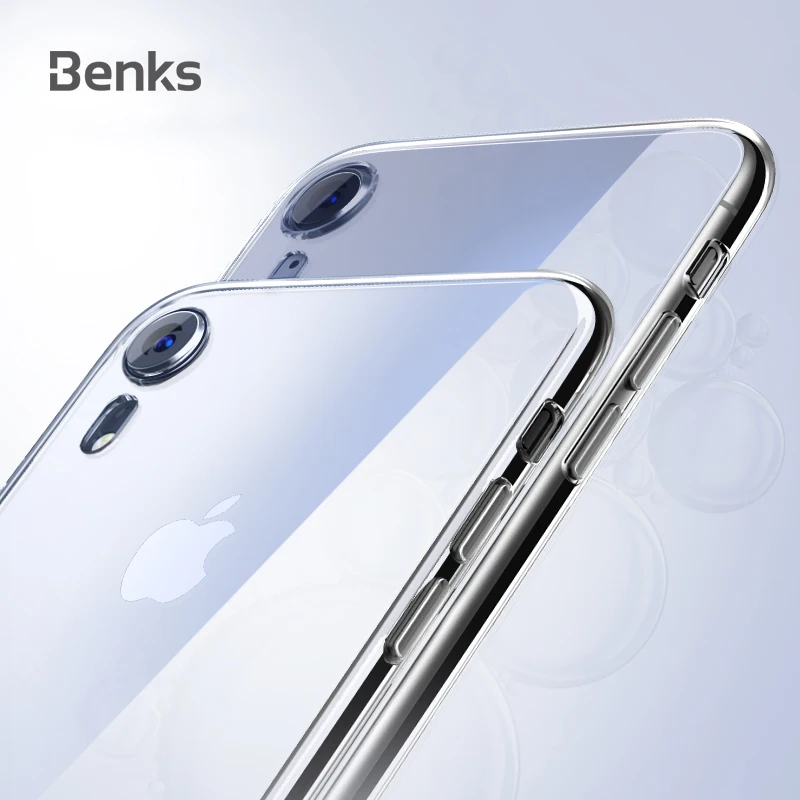 Benks Роскошный прозрачный ТПУ чехол для iPhone XS Max XR X противоударный Мягкий