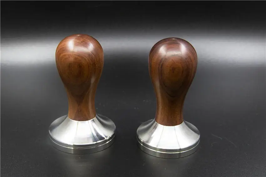 304Stainless Steel Red Sandalwood Handle Tamper 51/53/54/58/58.35mm Coffee Tamper Espresso Powder Coffee Accessories For Barista