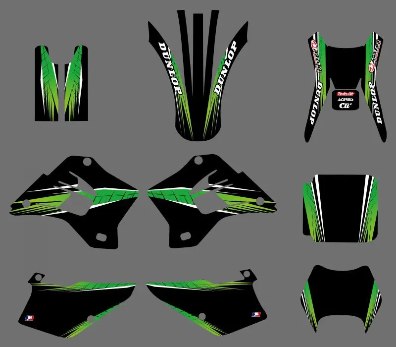 Графические и Фоновые наклейки наборы наклеек для Кавасаки KDX200 KDX220 1995 2005 2006 2007 2008