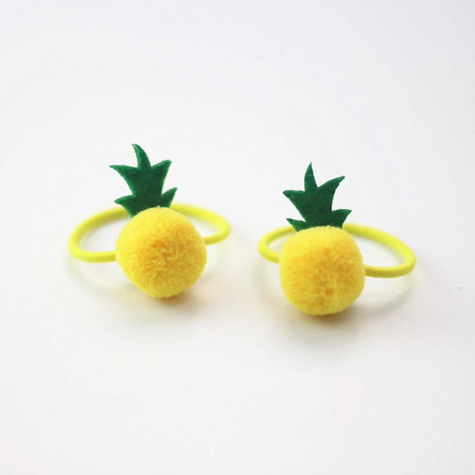 Детские эластичные ленточные зажимы для волос 6 пар/лот милые резинки с желтыми