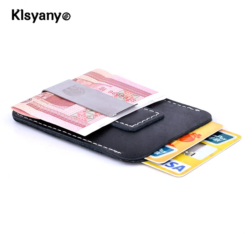 Klsyanyo, натуральная кожа, унисекс, короткий, бизнес, держатель для карт, кошелек, для банковских карт, чехол для кредитных карт, ID, держатели, для женщин, для карт, Porte Carte