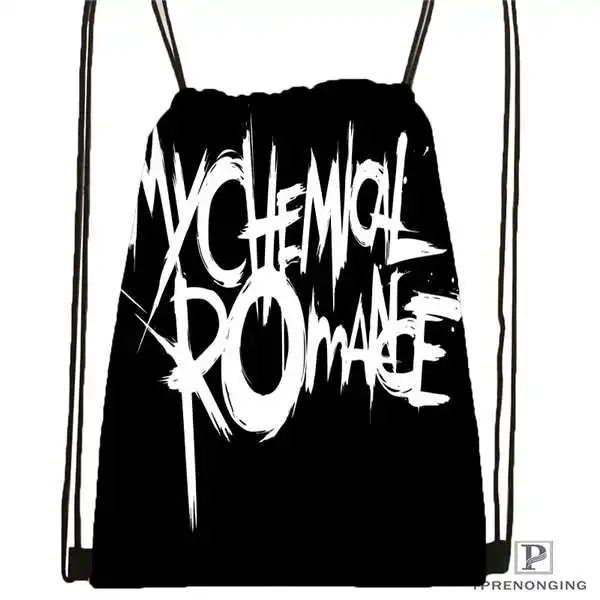 Custom its_my_chemical_romance @ 03 рюкзак на шнурке сумка милый Детская (черная спинка) 31x40 см