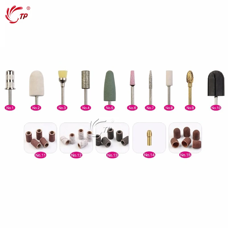 TP 32 шт./кор. 3/32 &quotнабор сверл для ногтей электрических пилок дрель шлифовки