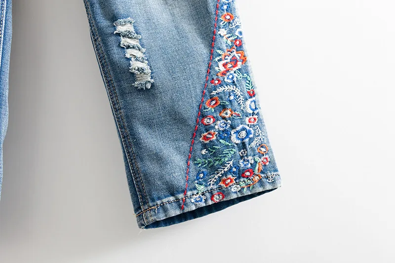 2019 плюс Размеры Для женщин джинсы Летняя одежда модная Повседневное свободные