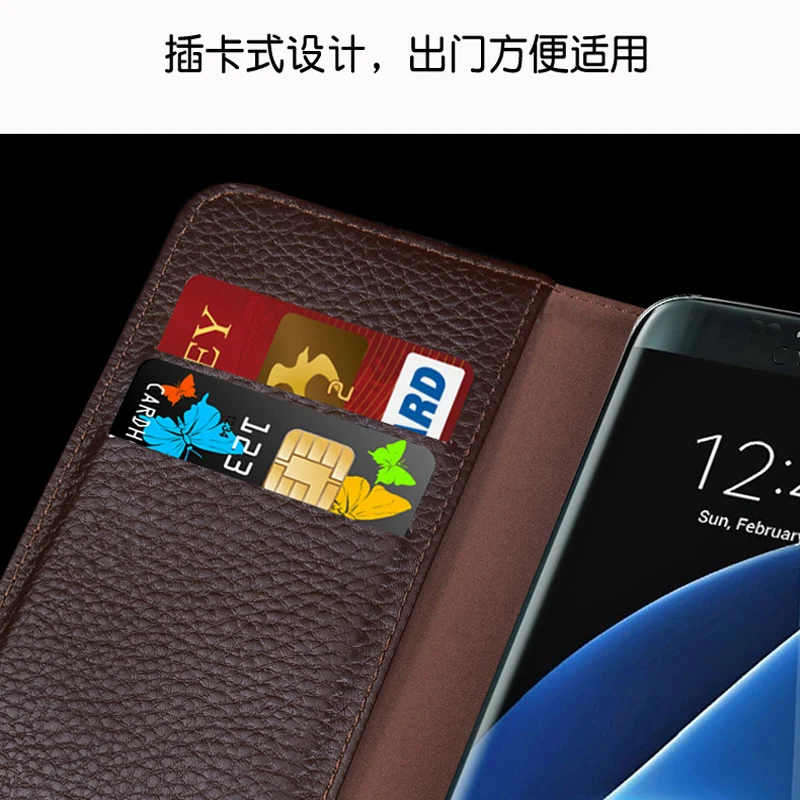 Чехол накладка из натуральной кожи для Samsung Galaxy S7 G9300 G930a S 7G 9300G 930a|Чехлы-книжки| |