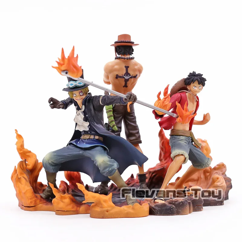 Banpresto Одна деталь DXF братство II Луффи Ace Сабо ПВХ Фигурки Коллекционная модель игрушки 3 шт./компл