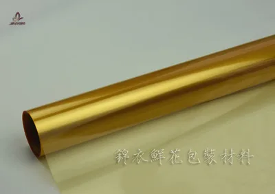 gold 10 м водонепроницаемый рулон целлофана цветы обертывание пинг бумажная подарочная упаковка матовые цветы упаковка букета принадлежности крафт бумажные материалы - Цвет: gold